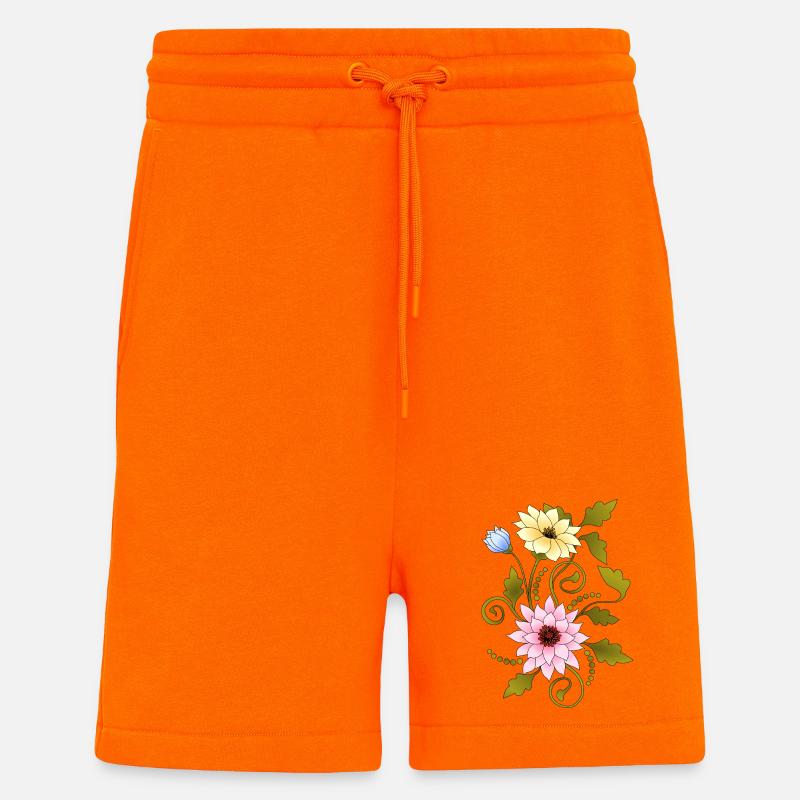 Fleur - Short bio décontracté fabriqué en UE - SUNSET ORANGE