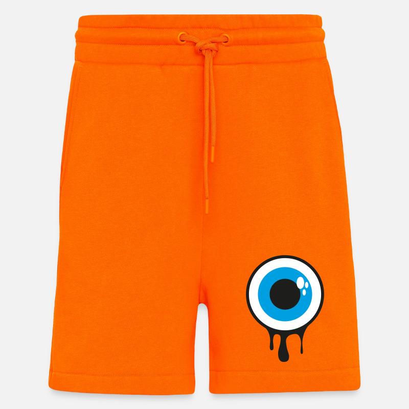 Dripping Eye - Shorts - made by SPREAD - SUNSET ORANGE