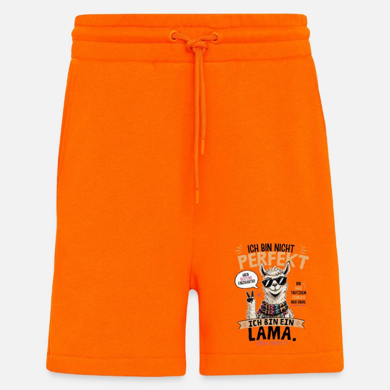 Perfekt: Einzigartige Llama-Style Illustration - Shorts - made by SPREAD - SUNSET ORANGE