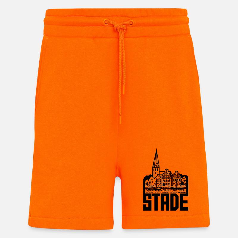 Stade Silhouette Landmark - Shorts - made by SPREAD - SUNSET ORANGE