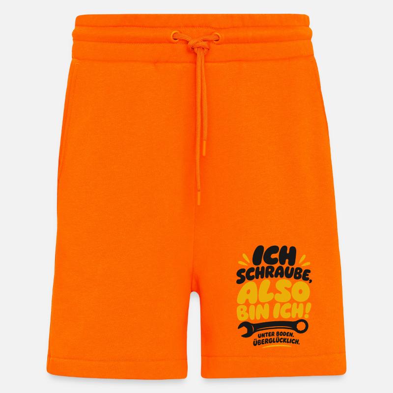Also bin ich Schraube Spruch - Shorts - made by SPREAD - SUNSET ORANGE