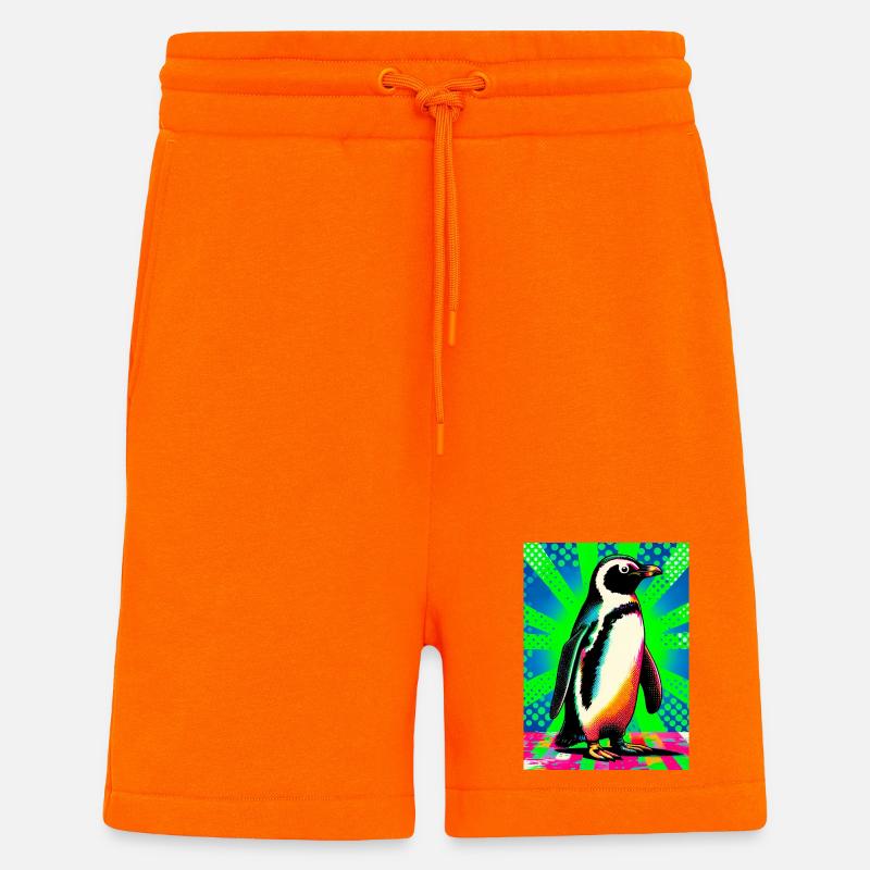 penguin - Shorts - made by SPREAD - SUNSET ORANGE