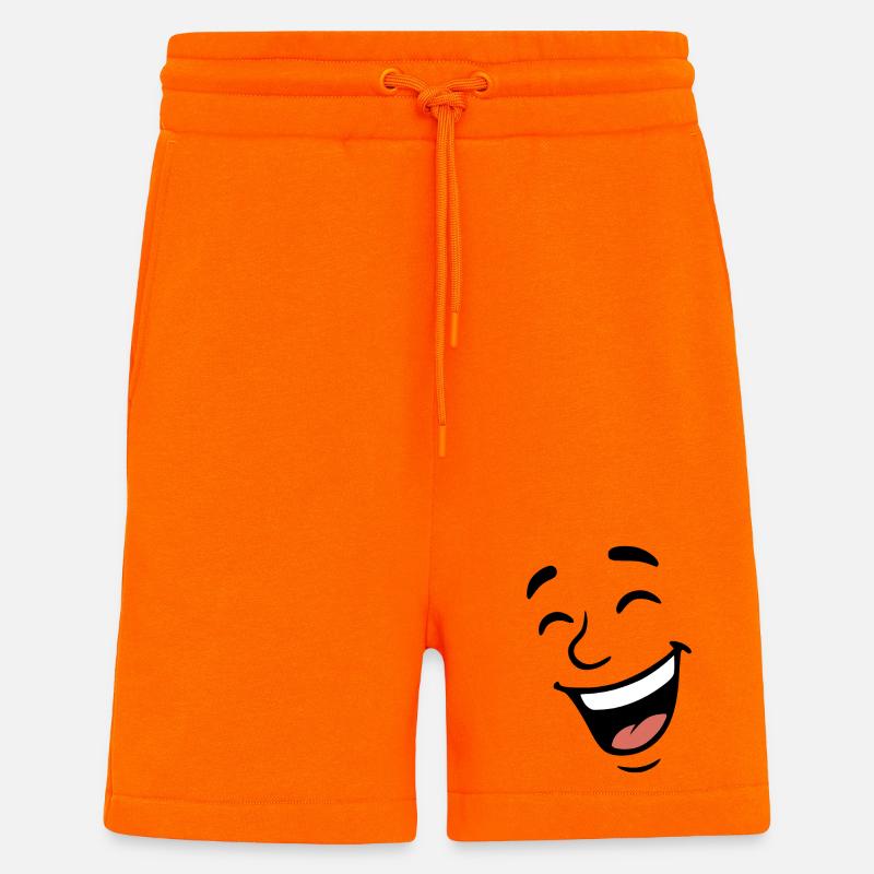 Gesicht lachen - Shorts - made by SPREAD - SUNSET ORANGE