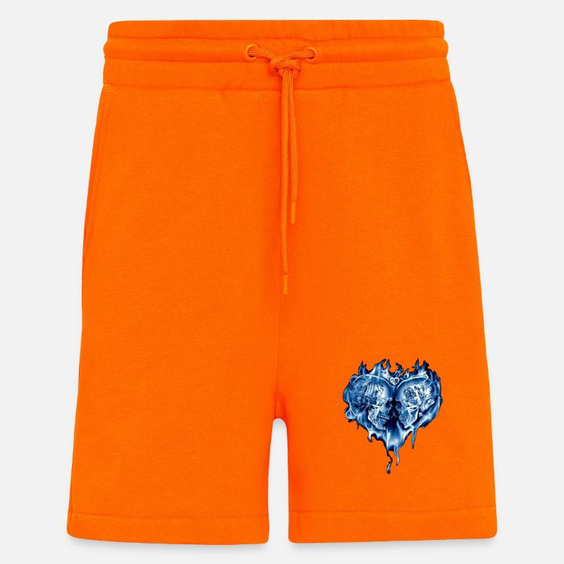 Skull Herz - Shorts - made by SPREAD - SUNSET ORANGE