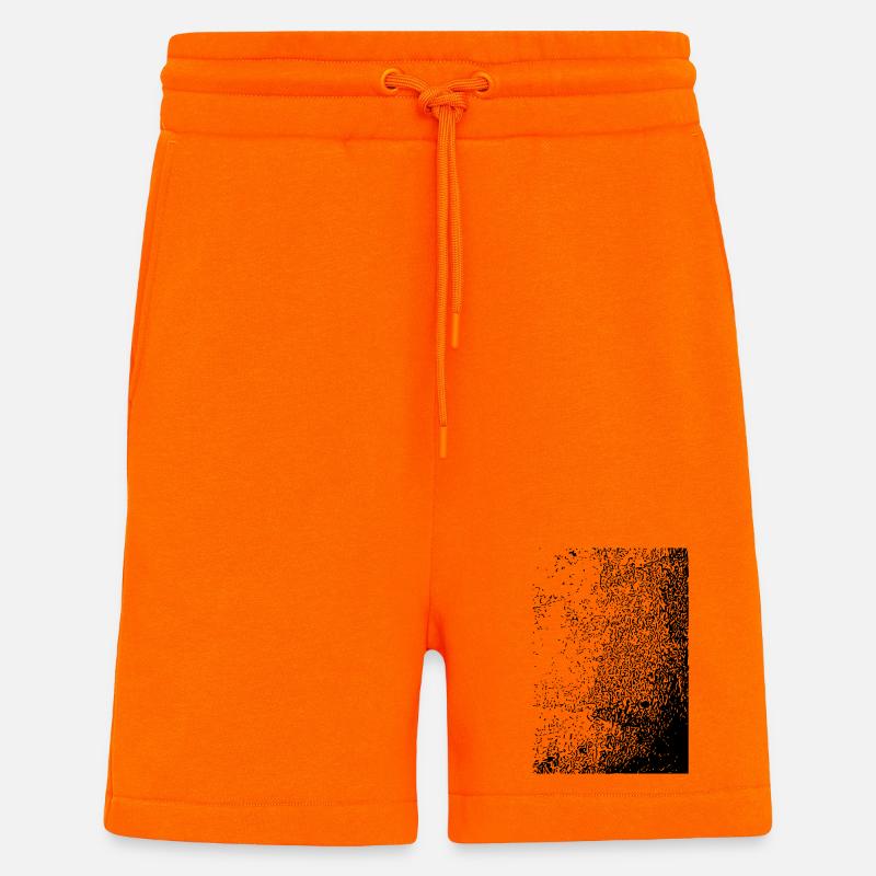 Conception abstraite - Short bio décontracté fabriqué en UE - SUNSET ORANGE