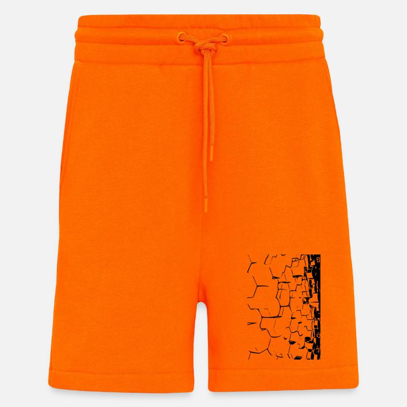 3D honeycombs - Shorts - made by SPREAD - SUNSET ORANGE