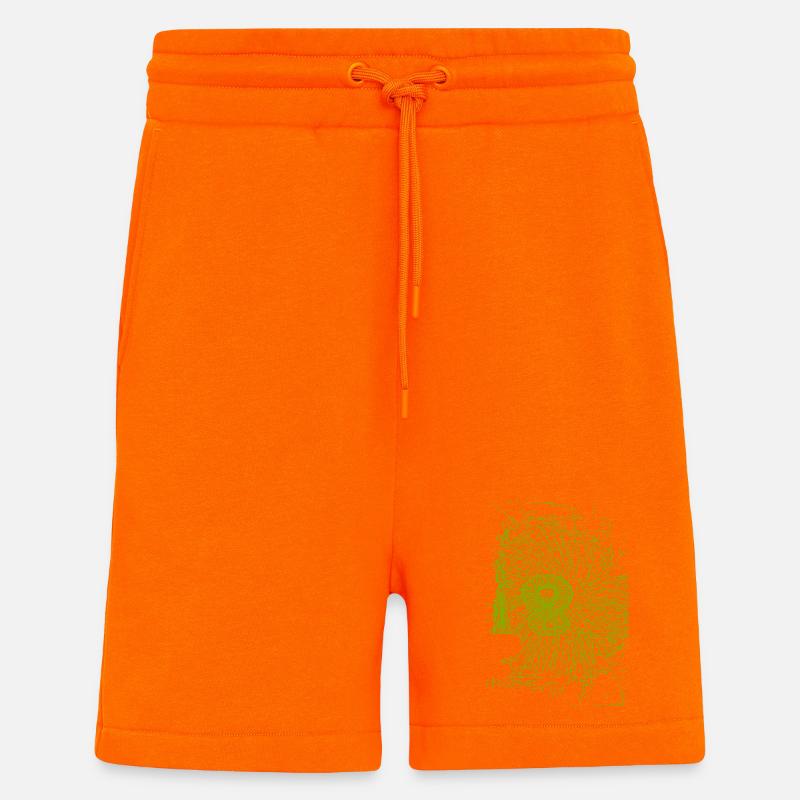 Conception abstraite - Short bio décontracté fabriqué en UE - SUNSET ORANGE