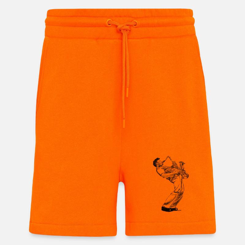 Saksofonist - Short bio décontracté fabriqué en UE - SUNSET ORANGE