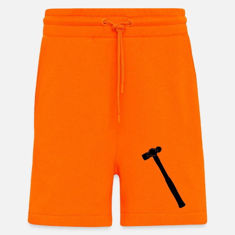 Kugelhammer oder Dellhammer Schattenbild - Shorts - made by SPREAD - SUNSET ORANGE
