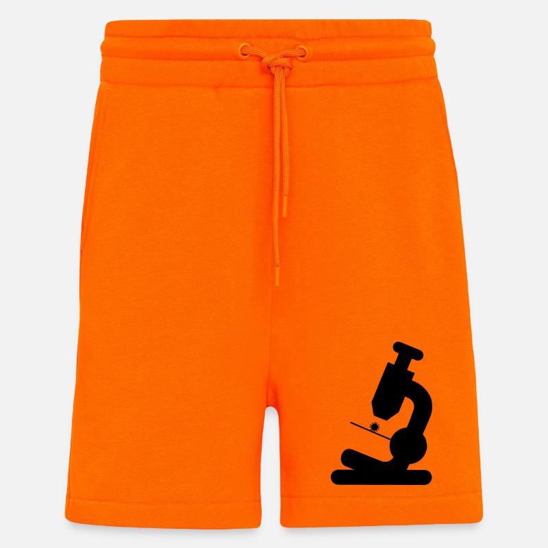 Microscope - Short bio décontracté fabriqué en UE - SUNSET ORANGE