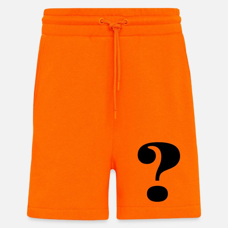 Grand point d’interrogation - Short bio décontracté fabriqué en UE - SUNSET ORANGE