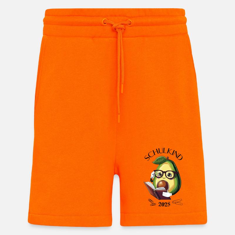 Schulkind 2025 – Avocado Einschulung - Shorts - made by SPREAD - SUNSET ORANGE
