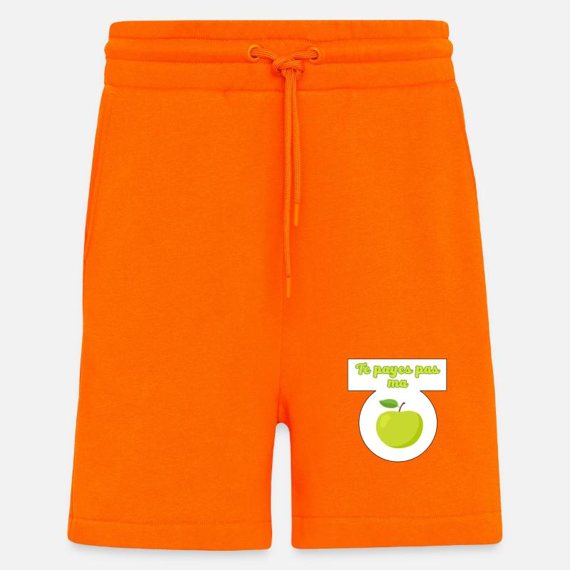 Te payes pas ma pomme - Short bio décontracté fabriqué en UE - SUNSET ORANGE
