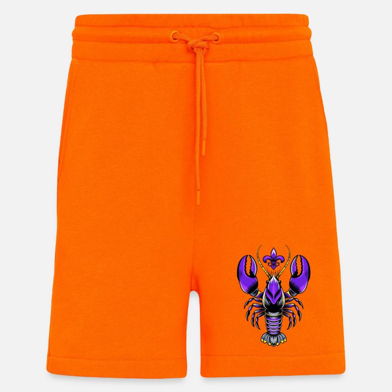 Mardi Gras Languste mit Fleur-de-Lis Design - Shorts - made by SPREAD - SUNSET ORANGE