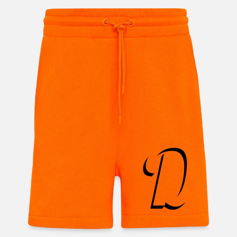 Letter D, Name, der Buchstabe D - Shorts - made by SPREAD - SUNSET ORANGE