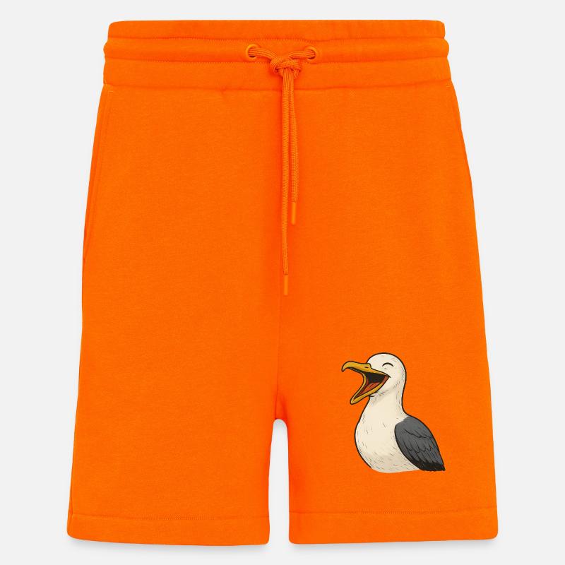Lachende_Moewe - Short bio décontracté fabriqué en UE - SUNSET ORANGE
