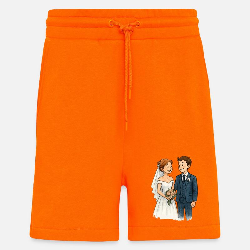 ehepaar-comic - Shorts - made by SPREAD - SUNSET ORANGE