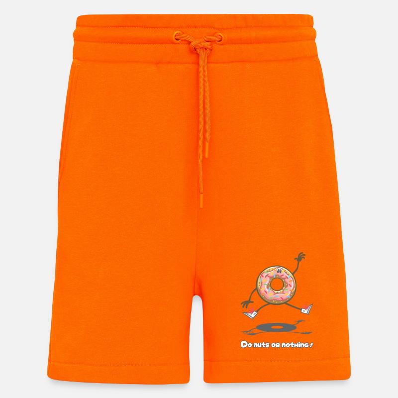 Fais des noix ou rien ! - Short bio décontracté fabriqué en UE - SUNSET ORANGE