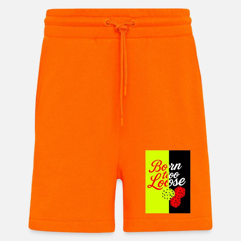 Conception de dés et de citations - Short bio décontracté fabriqué en UE - SUNSET ORANGE