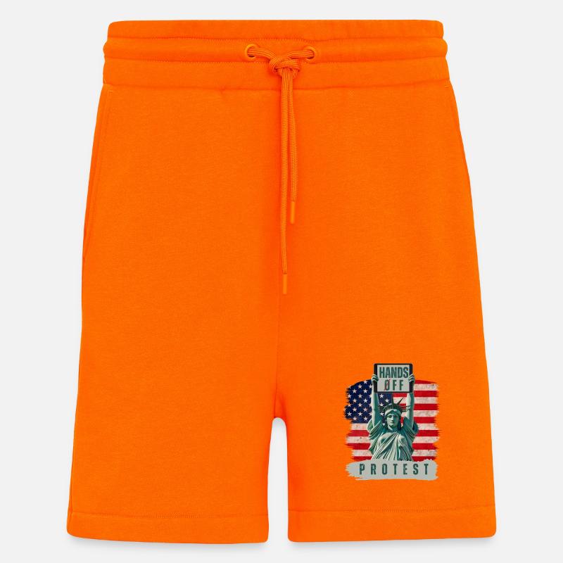 Hands Off Protest - Shorts - made by SPREAD - SUNSET ORANGE