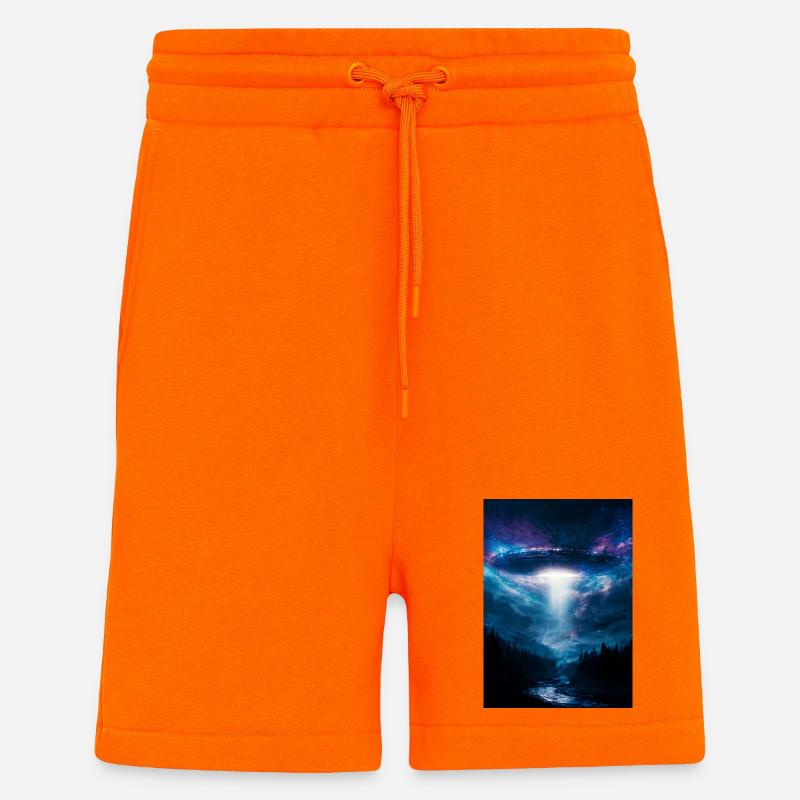 UFO-Strahl über Mitternachtswald - Shorts - made by SPREAD - SUNSET ORANGE