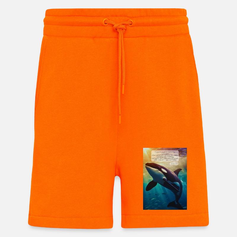 Orca Unterwasser Hoffnungsvers - Shorts - made by SPREAD - SUNSET ORANGE