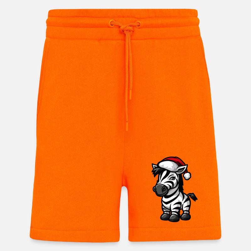 Zebra Christmas - Shorts - made by SPREAD - SUNSET ORANGE