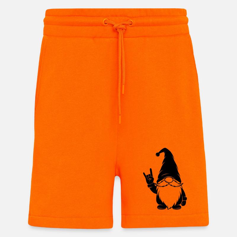 Cooler Wichtel mit Victory Zeichen - Shorts - made by SPREAD - SUNSET ORANGE