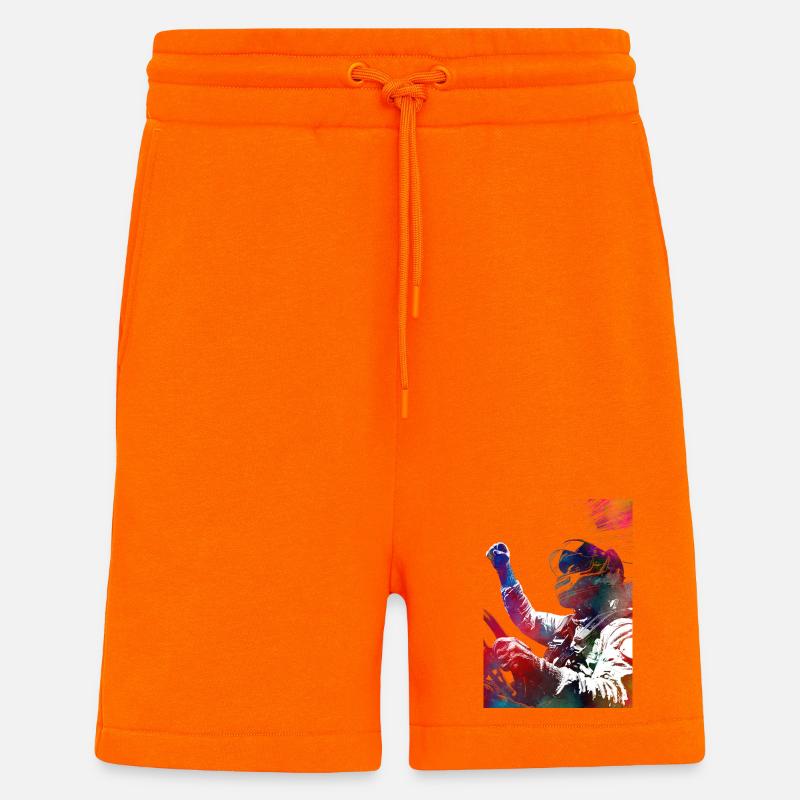Course automobile #racing #sport - Short bio décontracté fabriqué en UE - SUNSET ORANGE