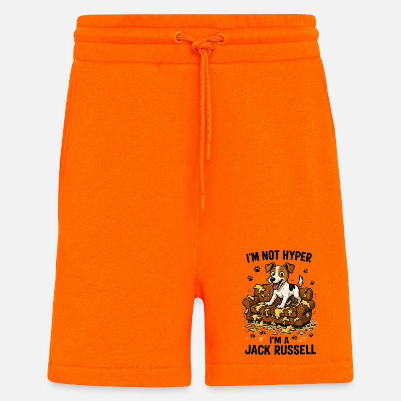 Jack Russell Terrier Funny Hyperactive Gift - Shorts - made by SPREAD - SUNSET ORANGE