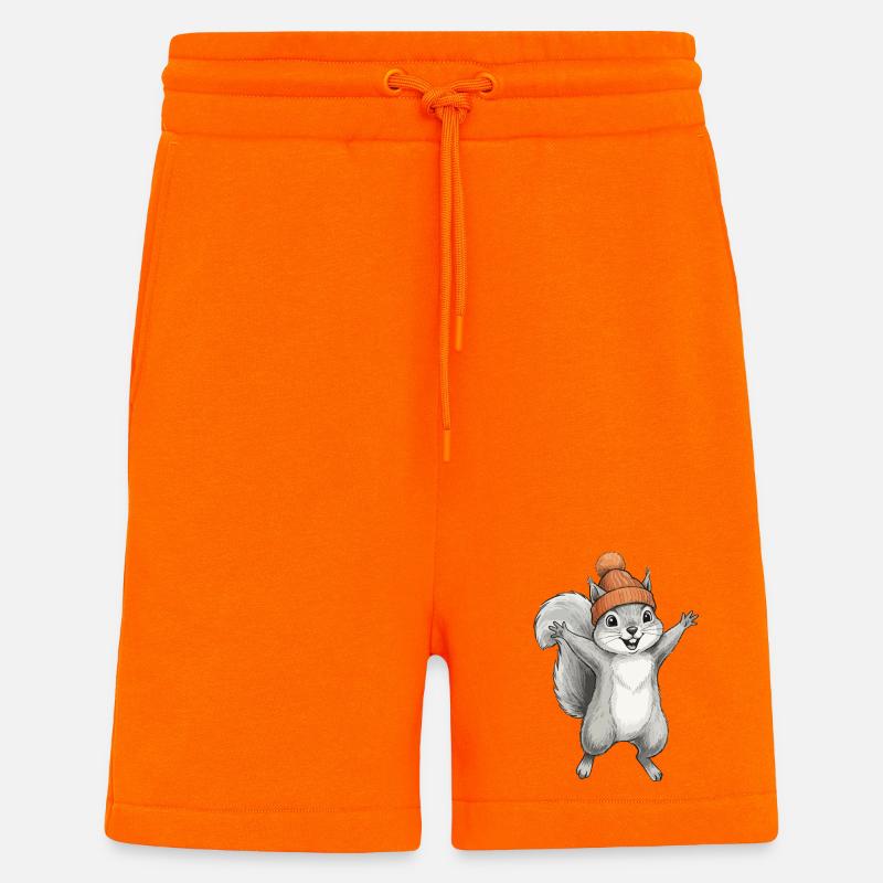 Squirrel with cap - Shorts - made by SPREAD - SUNSET ORANGE