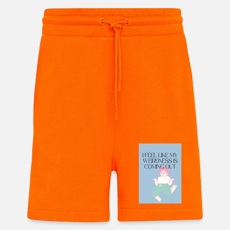 Sensation étrange - Short bio décontracté fabriqué en UE - SUNSET ORANGE
