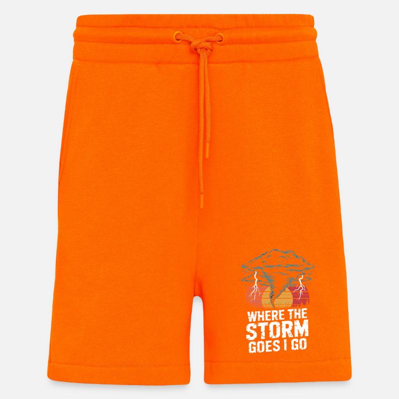 Sunset Storm Path - Shorts - made by SPREAD - SUNSET ORANGE