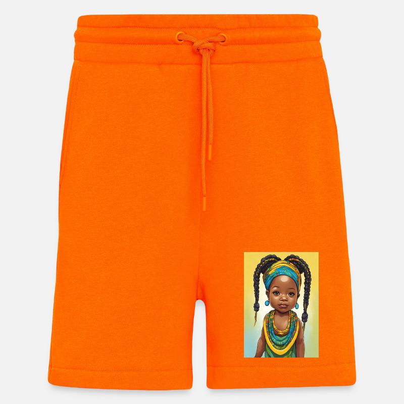 Afrikanisches Mädchen - Shorts - made by SPREAD - SUNSET ORANGE