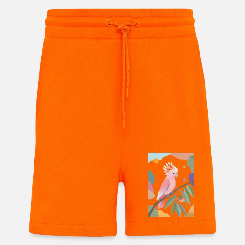 Rosa Kakadu Papagei Vogel Design - Shorts - made by SPREAD - SUNSET ORANGE