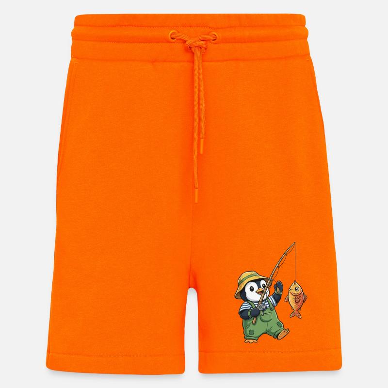 Penguin Angler - Shorts - made by SPREAD - SUNSET ORANGE