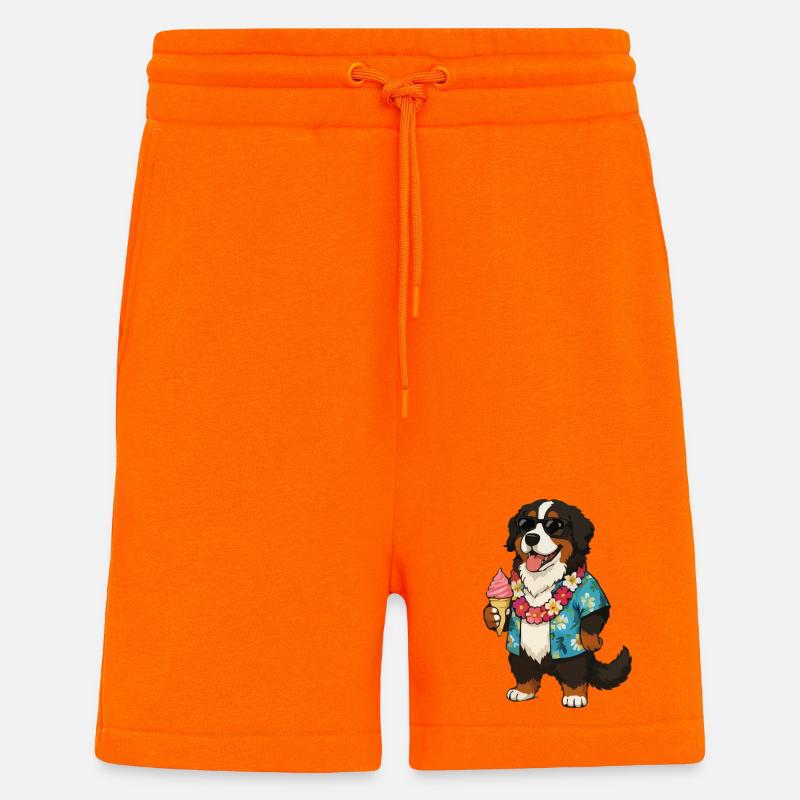 Hawaiianischer Hund mit Eis - Shorts - made by SPREAD - SUNSET ORANGE