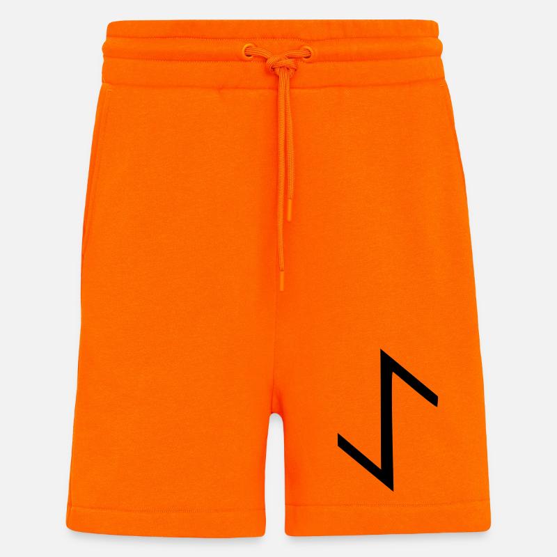 rune eihwaz,eoh - Short bio décontracté fabriqué en UE - SUNSET ORANGE