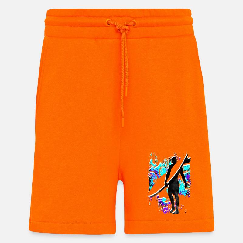 Surf - Surfboard - Surfing - Surfer - Shorts - made by SPREAD - SUNSET ORANGE