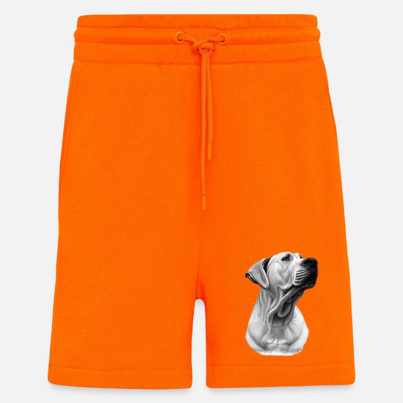 Fier blond labrador - Short bio décontracté fabriqué en UE - SUNSET ORANGE
