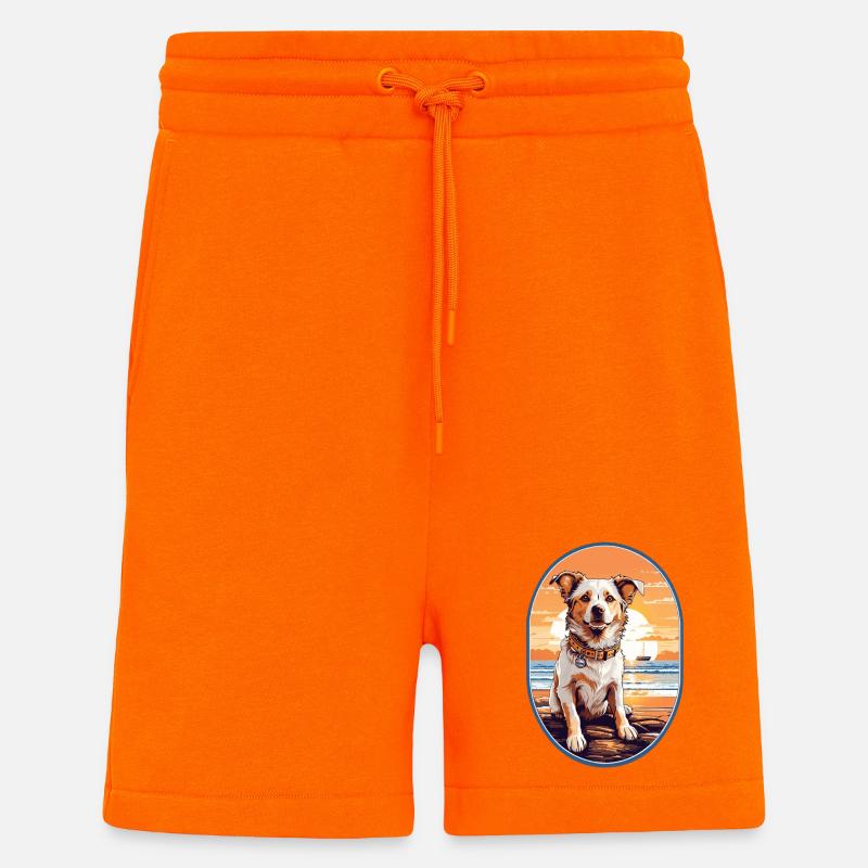Hund am Strand - Shorts - made by SPREAD - SUNSET ORANGE