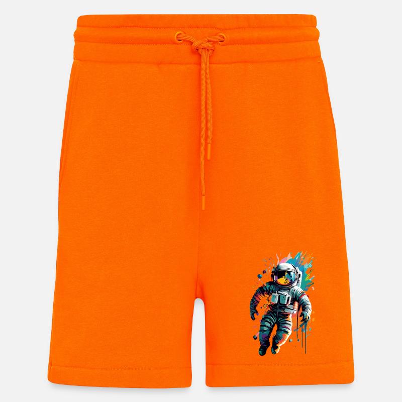 Astronaute dans l’espace spatial - Astronaut Space - Short bio décontracté fabriqué en UE - SUNSET ORANGE