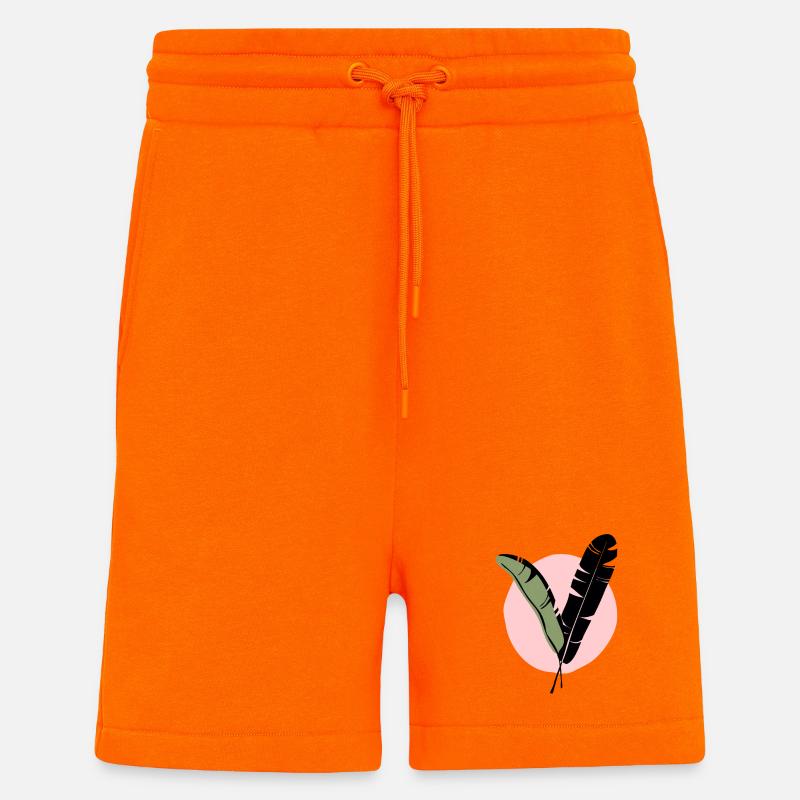 Bananenblatt abstract midcentury modern - Shorts - made by SPREAD - SUNSET ORANGE