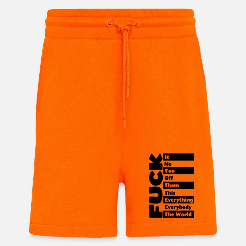 F**k everything # - Shorts - made by SPREAD - SUNSET ORANGE
