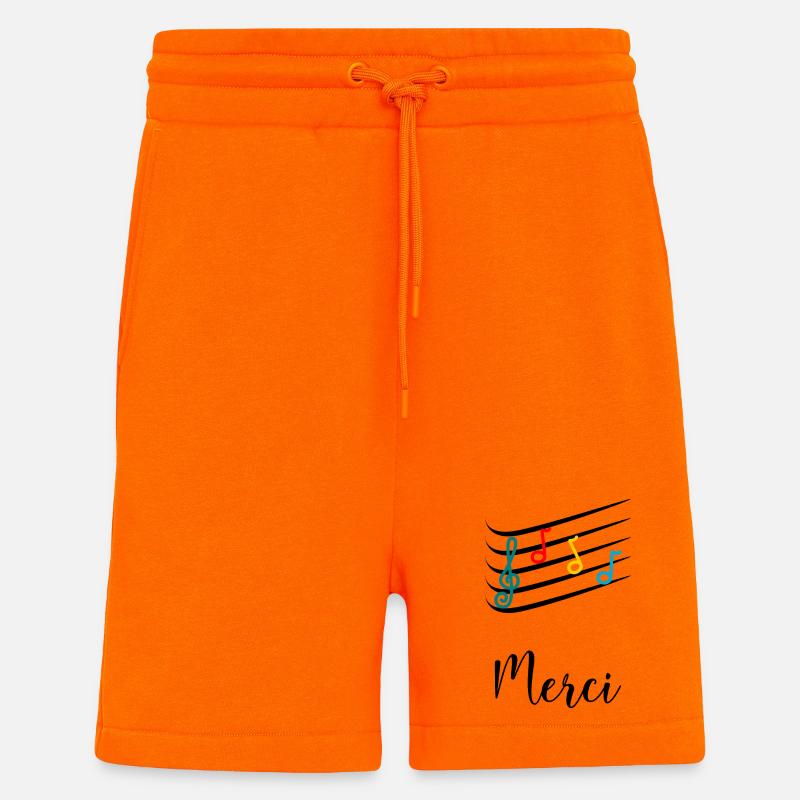 MERCI. MAÎTRESSE. MAÎTRE. MERCI MAÎTRESSE - Short bio décontracté fabriqué en UE - SUNSET ORANGE