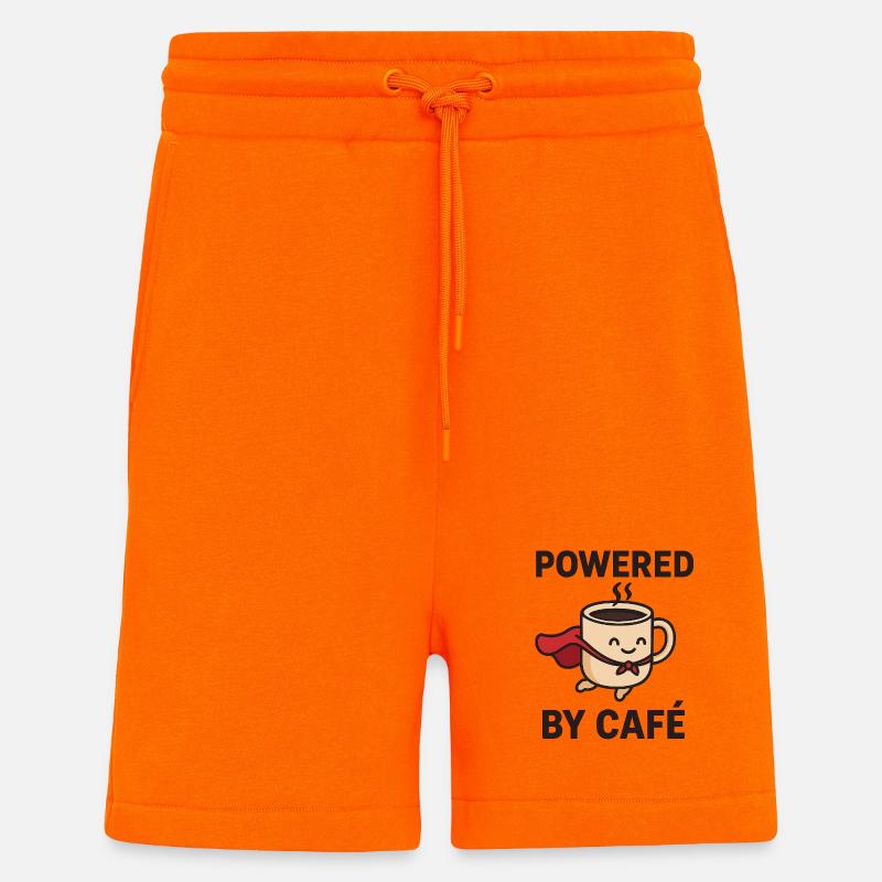 Kraftvoller Heldenkaffee - Shorts - made by SPREAD - SUNSET ORANGE