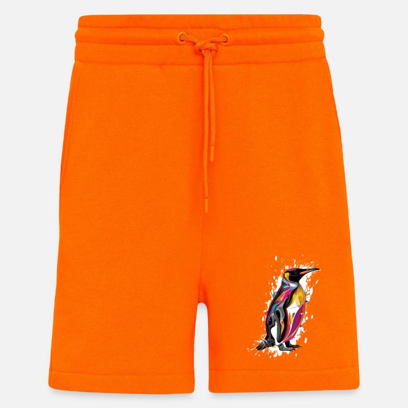 Farbexplosion Pinguin - Shorts - made by SPREAD - SUNSET ORANGE