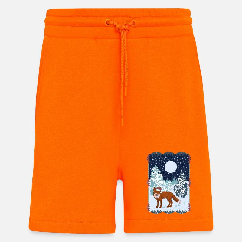 FOX UNDER MOONLIGHT - Shorts - made by SPREAD - SUNSET ORANGE