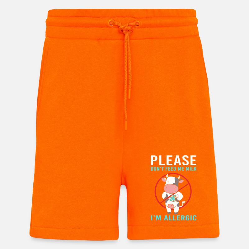 Lactose Intolerance Flatulence Milk Allergy - Shorts - made by SPREAD - SUNSET ORANGE