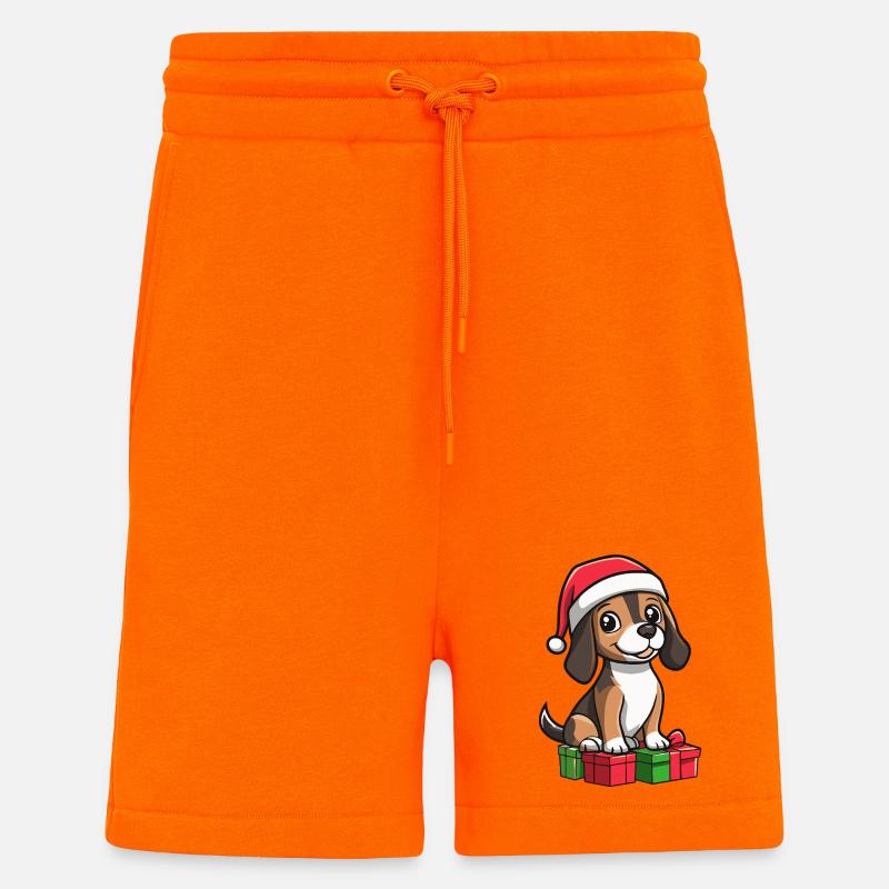 Cadeaux de Noël pour les Beagle - Short bio décontracté fabriqué en UE - SUNSET ORANGE